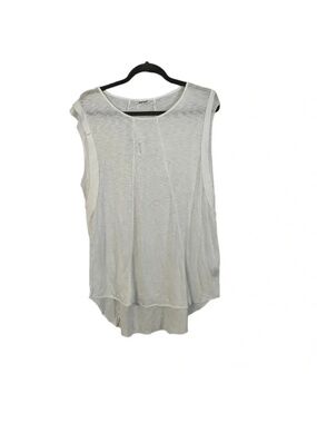 LaMade White Wide Strap Tunic Tank Size Large NWT